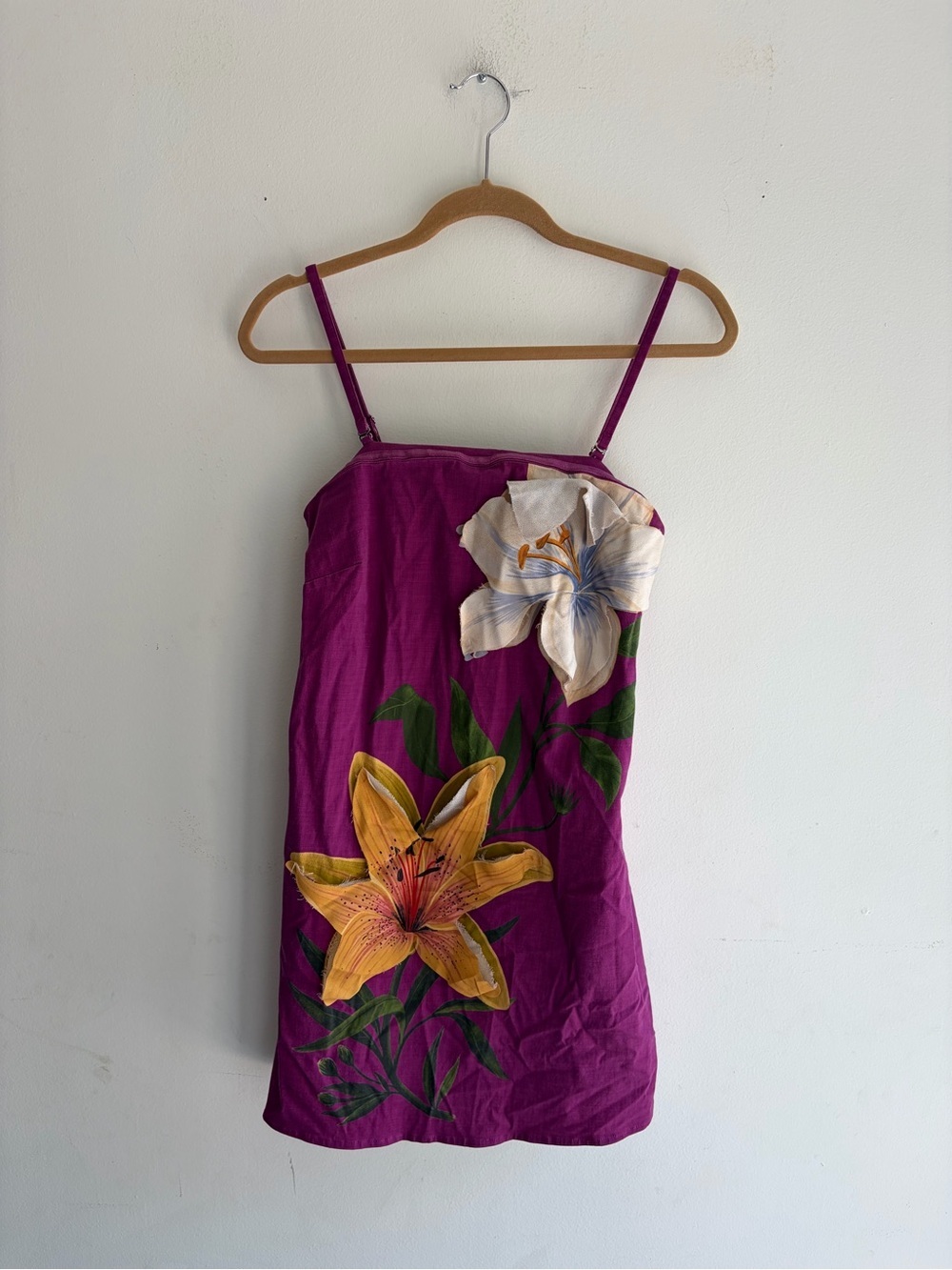 FARM RIO x Anthropologie Strapless 3D Floral Mini Dress Size XS - Picture 3 of 5